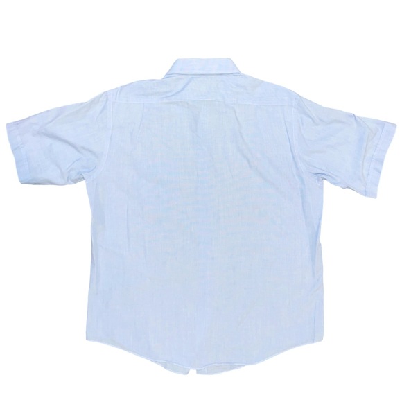 Lanvin Paris Short Sleeve Blue Button Down Shirt - Picture 5 of 9